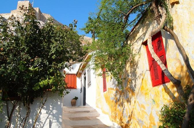 Acropolis monuments, Parthenon and Plaka, Monastiraki walking tour - Plaka’s cobblestones and the hillside feel under the Acropolis