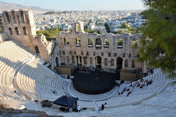 Acropolis of Athens, Parthenon and Acropolis Museum private tour with dinner - Dinner with wine and Parthenon views: the payoff after the stairs