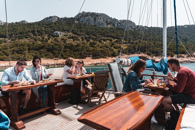 All Day Cruise -3 Islands to Agistri,Moni, Aegina with lunch and drinks included - Moni or Metopi: the turquoise swim-and-snorkel anchor break