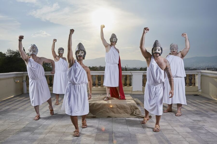 Athens: Ancient Greek Theater Performance - Comedy and tragedy on a terrace stage, what you are actually watching
