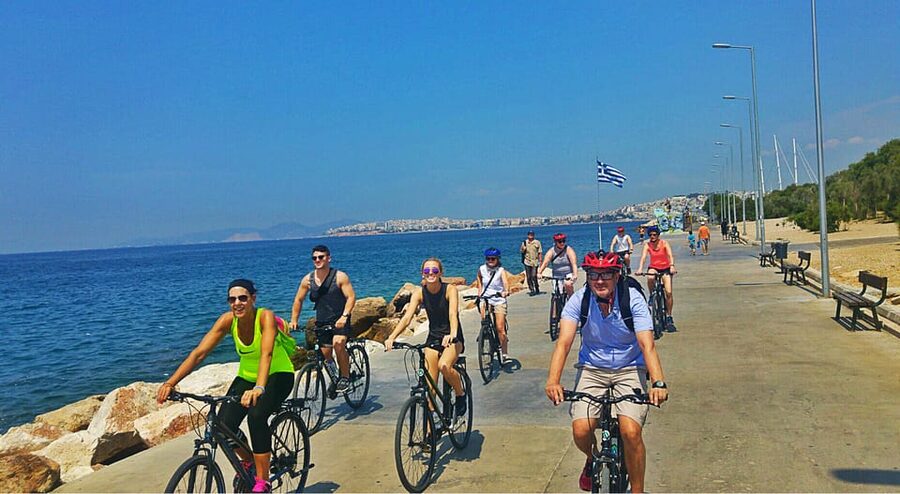 Athens: City & Sea Bike Tour - Stavros Niarchos Foundation: opera and a library moment you can photograph