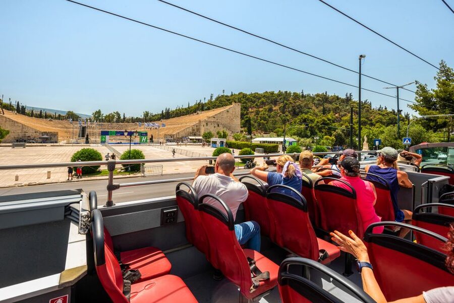 Athens: City Sightseeing Hop-On Hop-Off Bus Tour - Heat, Audio, and Photo Tips from the Top Deck