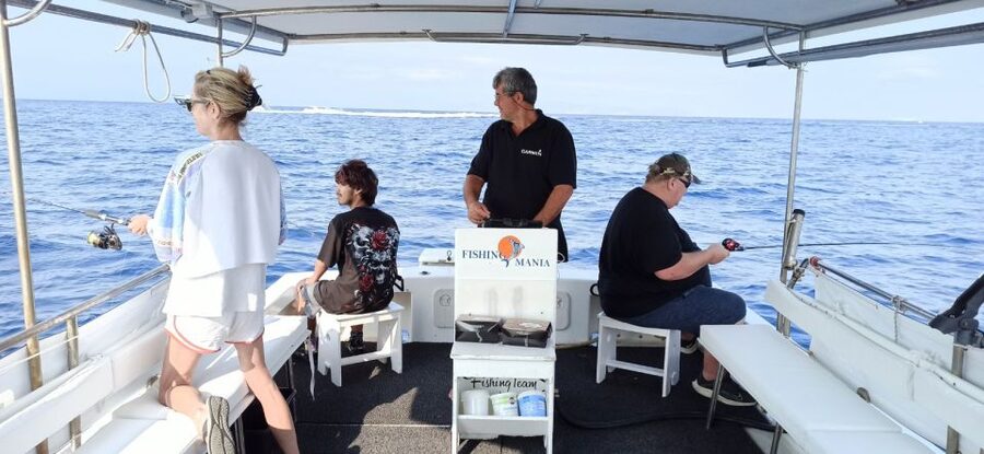 Athens: Fishing Trip Experience on a Boat with Seafood Meal - The food schedule: pie, Greek salad, shrimp pasta, and eating your catch