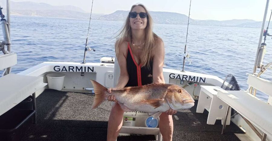 Athens: Fishing Trip Experience on a Boat with Seafood Meal - Swim stops and how to enjoy them without stressing
