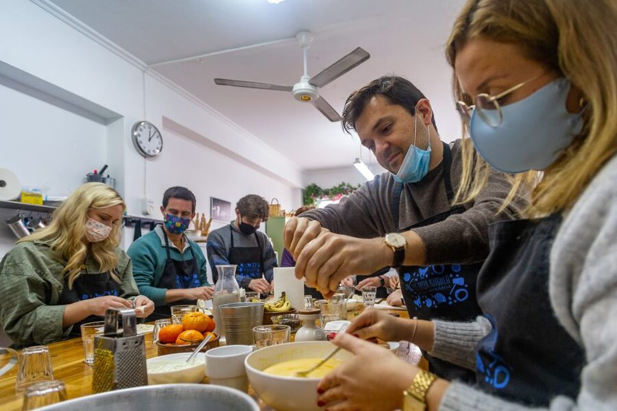 Athens: Food Market Visit and Cooking Class with Wine - How the cooking lesson is set up, and why the group size matters