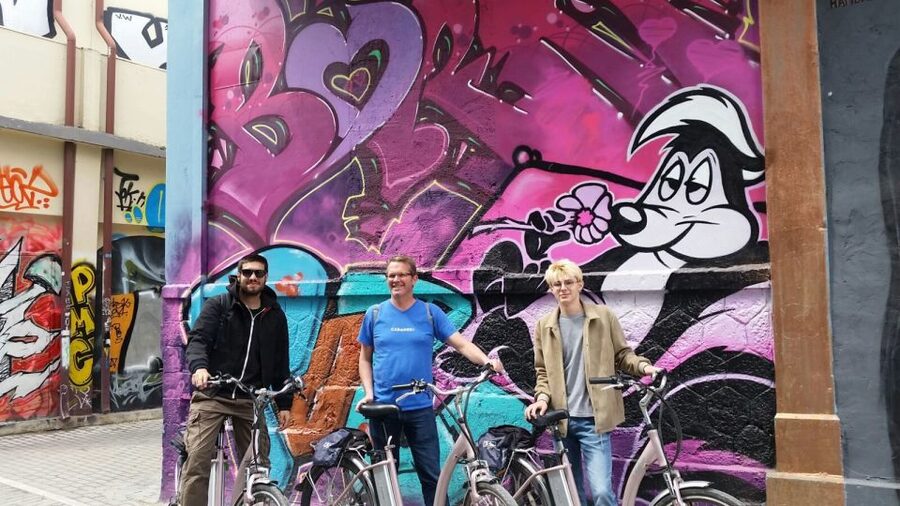 Athens: Greek Life and Street Art Electric Bicycle Tour - Local guide energy: small group riding with names like Ste, Nikolaus, and Marina