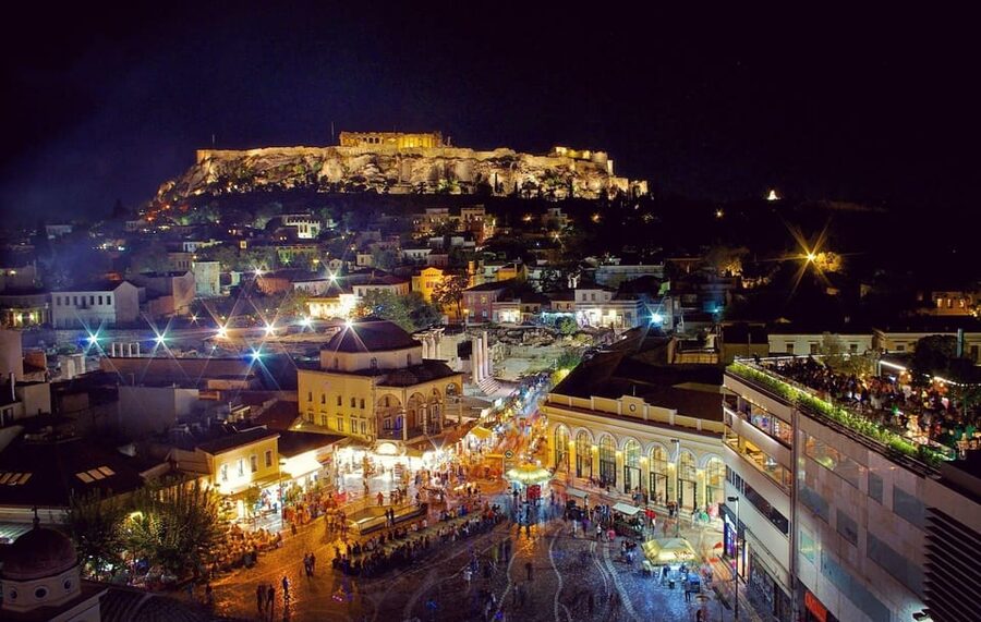 Athens: Night Walking Tour - Monastiraki and the flea market area: where the walk turns practical