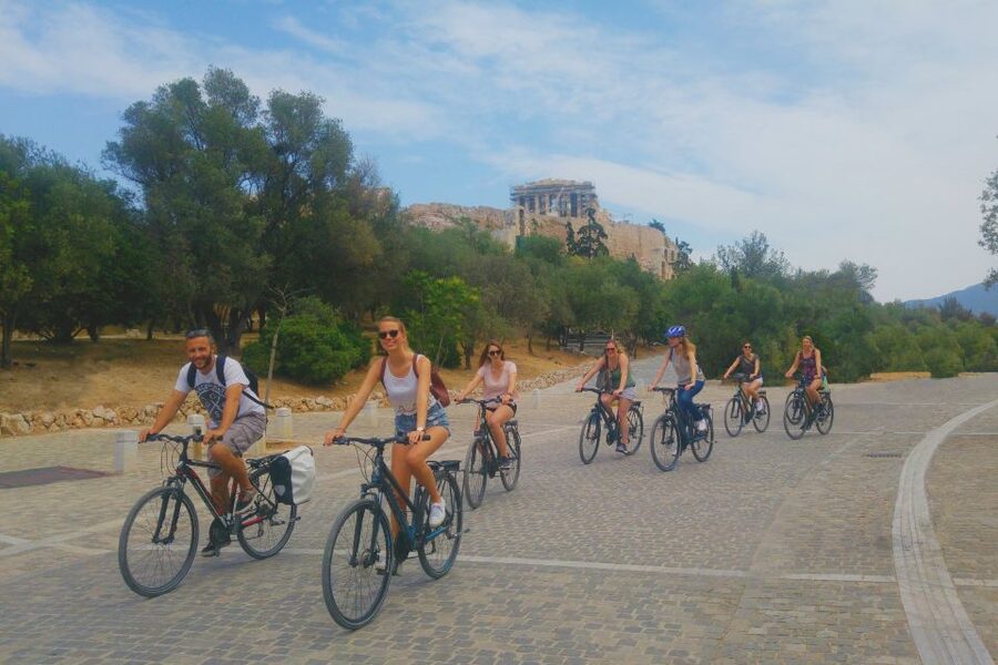 Athens: Old Town Highlights Guided E-Bike Tour - Meeting point near Acropolis metro, and how the timing works