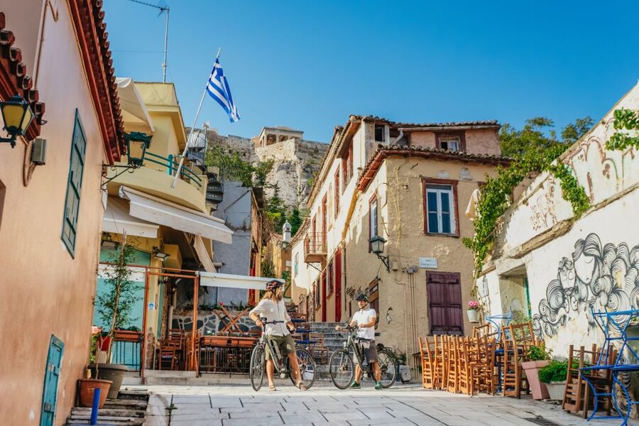 Athens: Old Town Highlights Guided E-Bike Tour - Temple of Hephaestus and Filopappou Hill viewpoints that make the city click