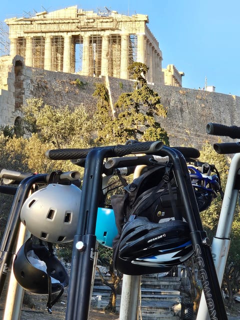 Athens Panorama Segway Tour - Getting oriented at Eschinou 9, helmets on, city off