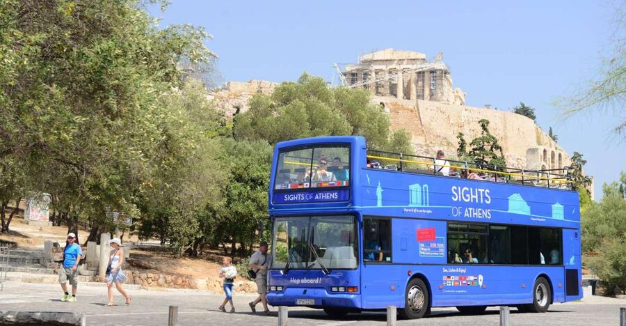 Athens, Piraeus, and Coastline: Blue Hop-On Hop-Off Bus - Audio commentary in 16 languages, plus Wi-Fi that helps on the move