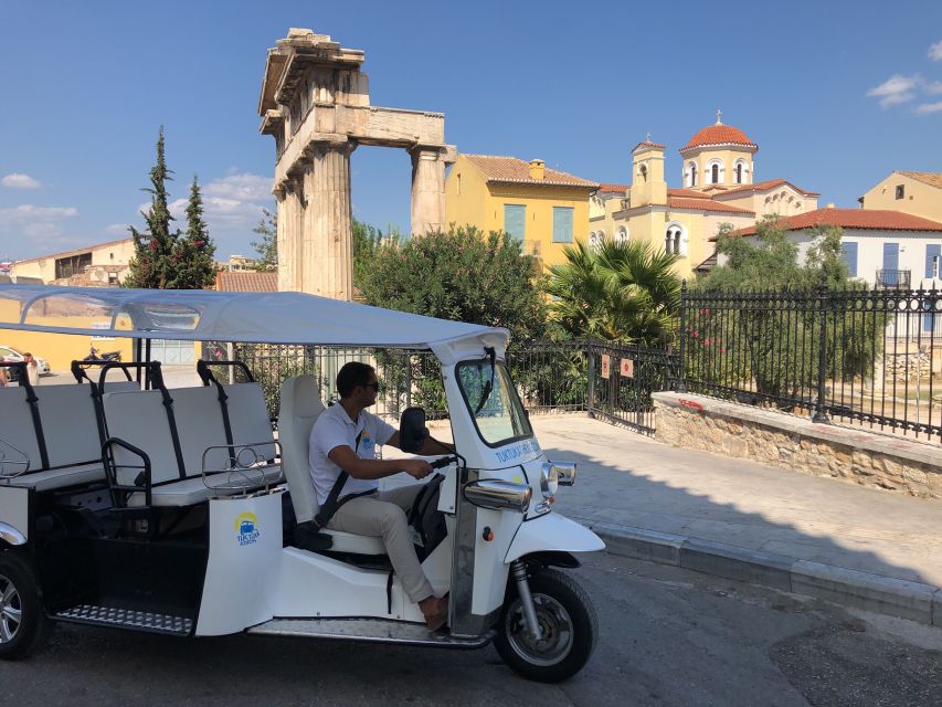 Athens: Private Evening Sightseeing Tour by Electric Tuk-Tuk - Plaka narrow lanes and Roman-era stops: Athens up close, minus the walking grind