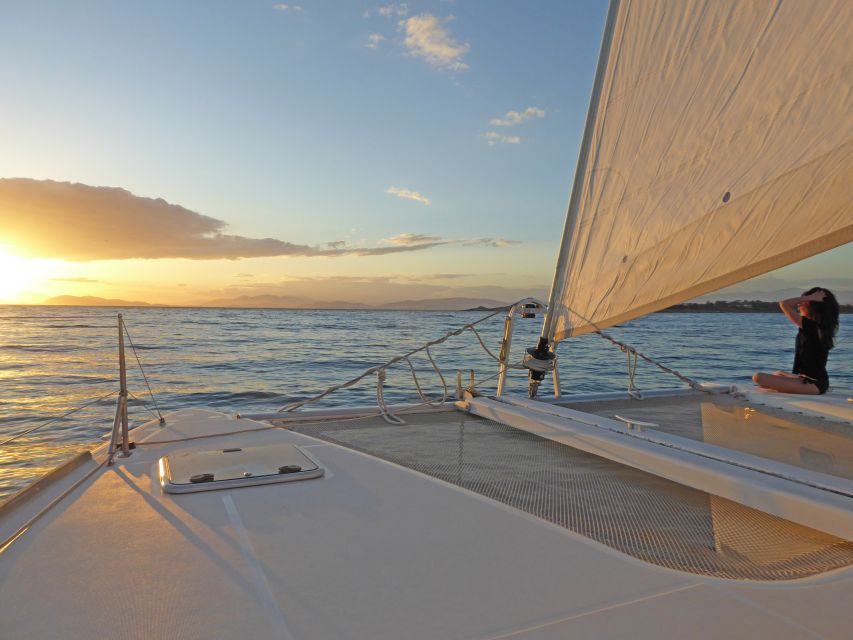 Athens Riviera: Half-Day Private Catamaran Cruise - First swim stop near Voula: sun, sailing, and easy water time