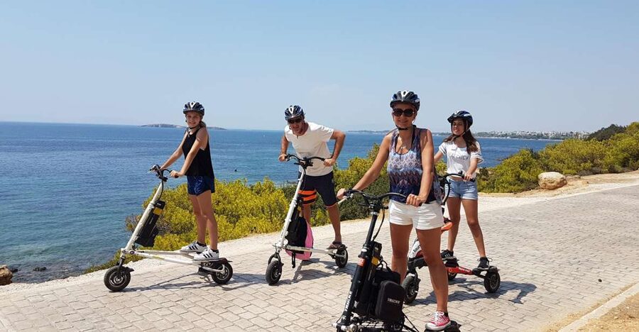 Athens Riviera Trikke Bike Tour & Vouliagmeni Lake - The Narrow Sandy Connection: Kavouri Beach to the Mainland