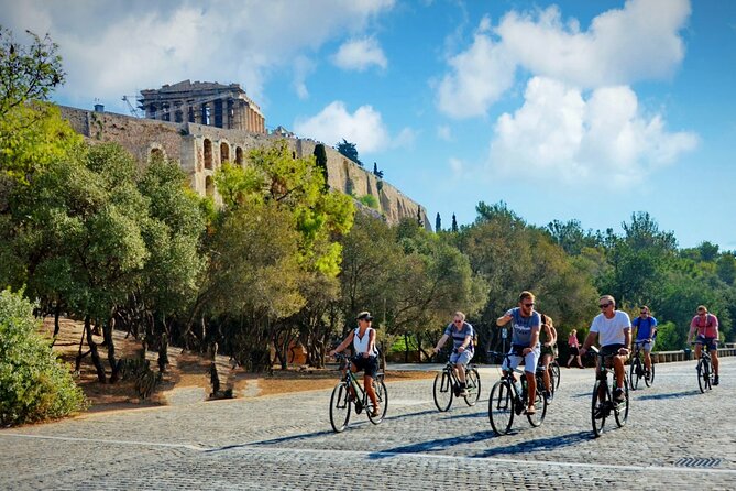 Athens Scenic Bike Tour with an Electric or a Regular Bike - Kerameikos, the Roman amphitheater stop, and the Agora Romaine photo break
