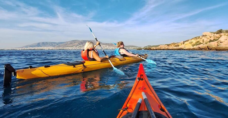 Athens: Sea Kayak Sunset Tour - Kayaking the Athens Riviera as the Light Turns Gold