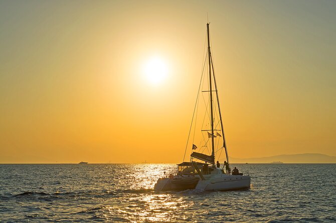 Athens Semi Private Sunset Catamaran Cruise with meal & drinks - Stop 1 near Vouliagmeni Beach: the calm-water preview