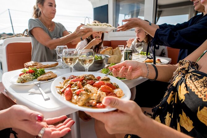 Athens Semi Private Sunset Catamaran Cruise with meal & drinks - The crew and the small-group atmosphere