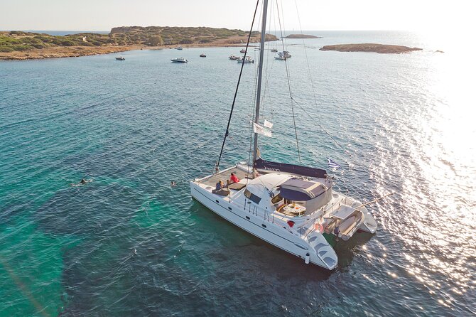 Athens Semi Private Sunset Catamaran Cruise with meal & drinks - Sunset over the Saronic Gulf: the photo moment and the mood shift