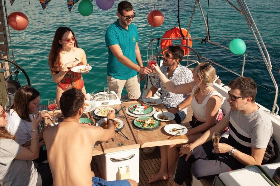 Athens: Semi Private Sunset Sailing and Gastronomy Cruise - Greek gastronomy on board: snacks, seafood, and dietary options that are real