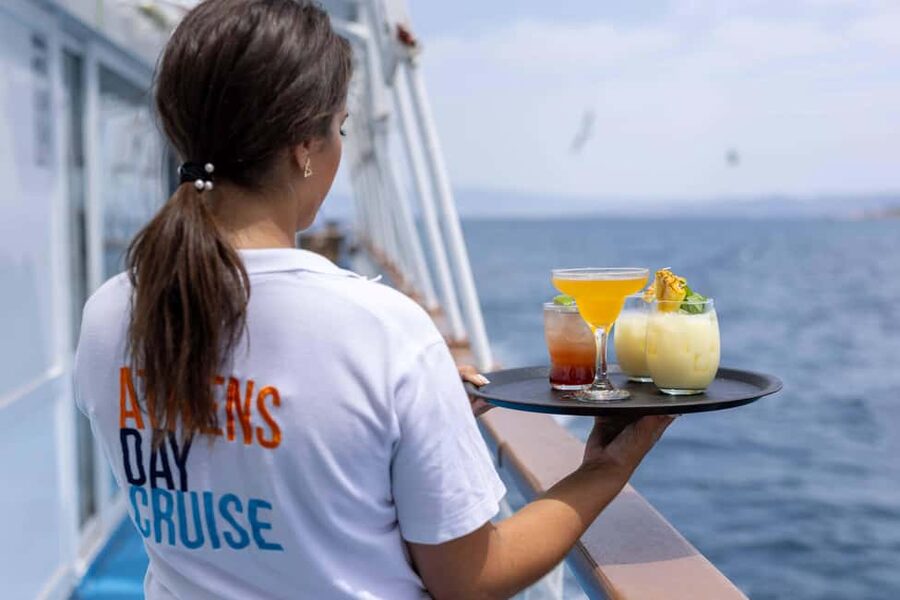 Athens: Swimming Cruise with Lunch, Wine & Live DJ on Board - The Return Cruise: DJ Sunset Energy on the Athenian Riviera