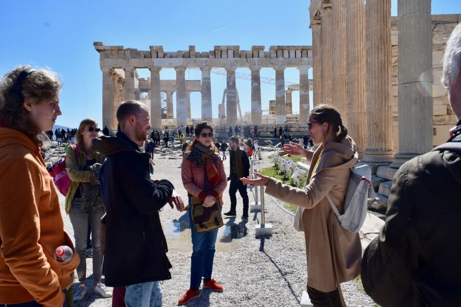 Athens: The Acropolis and Acropolis Museum Tour in German - Starting at the South Entrance: Theatre of Dionysus and the Ascent Route
