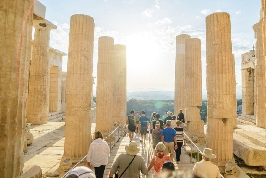 Athens: The Acropolis Walking Group Tour with a French Guide - Security, the entry ticket, and the water rule