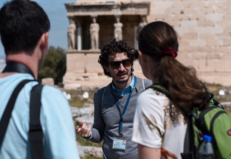 Athens: The Mythology Tour of Acropolis & Acropolis Museum - Meeting the mythology at Acropolis Metro, then walking uphill with purpose