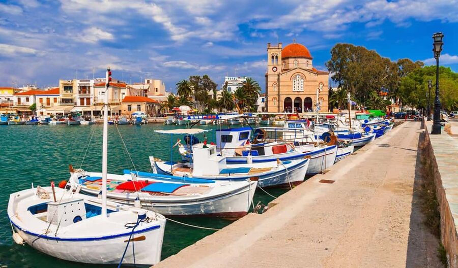 Athens to Aegina: Greek Island Escape & Swim Day Trip - Aegina Town stroll: harbor food, pistachios, and Venetian touches