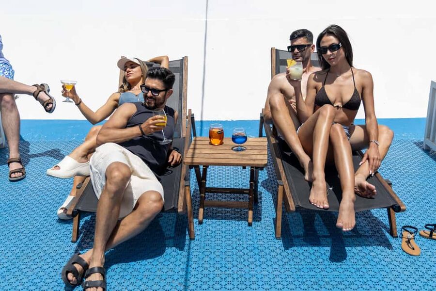 Athens: VIP Swimming Cruise to three islands - Sunset and the onboard DJ: when the mood changes on the return sail