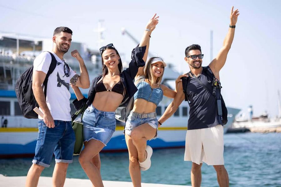 Athens: VIP Swimming Cruise to three islands - The VIP deck and onboard comfort: private space, Wi-Fi, and sun beds