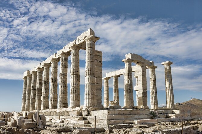 Cape Sounio, Temple of Poseidon, Athenian Riviera Private Tour from Athens - Stop 2: Archaeological Site of Sounion, before the big moment