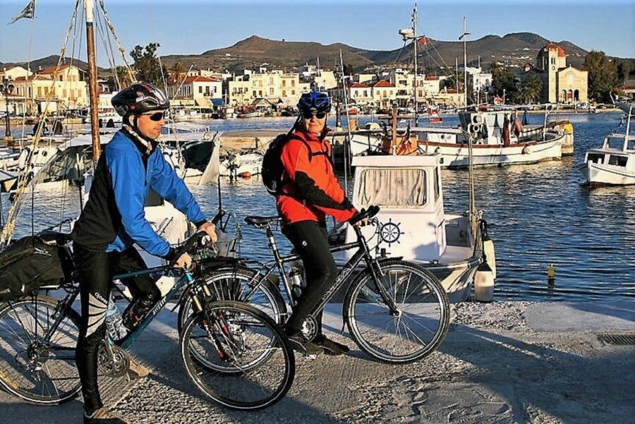 From Athens: Aegina Island E-Bike Tour with Ferry Tickets - Meeting in Athens, then a quick warm-up ride to Piraeus