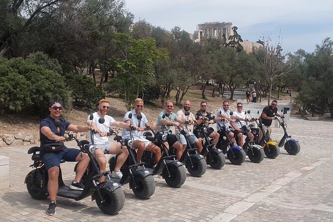 GoPro Adventure Tour in Acropolis area by E-Scooter - Odeon of Herodes Atticus Photo Stop And The Safety Briefing Moment