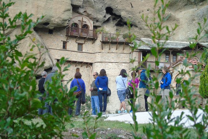 Meteora Tour: Monasteries, Lunch & Optional Athens Transfer - Third Monastery and the Hermit Cave Stops: Agia Triada and More