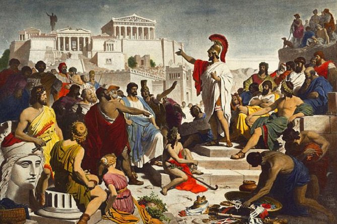 Philosophy and Democracy tour of Athens - Plaka time for small streets, plus a smart way to refuel mid-tour