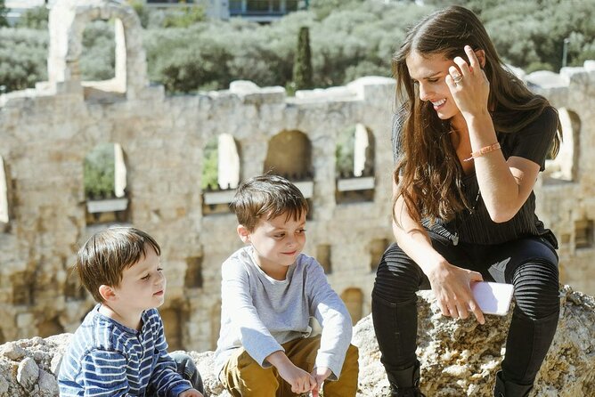Private Acropolis for Families Tour - Erechtheion and the Caryatids: the myth battle and the pose of the maidens