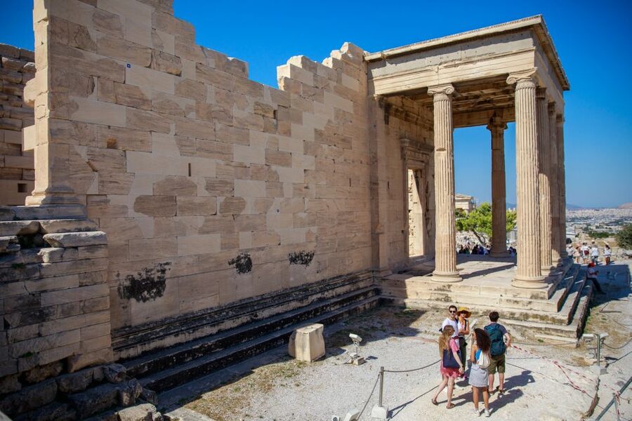 Private Guided Tour: Athens, Acropolis and Acropolis Museum - The walkway up to the Acropolis side entrance